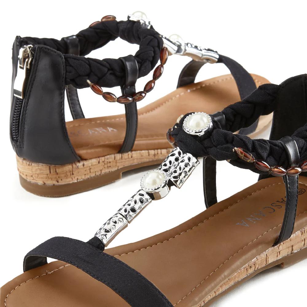 LASCANA Sandale Sandalette Sommerschuh mit Schmuckelementen VEGAN bestellen Kostenlose Rückgabe