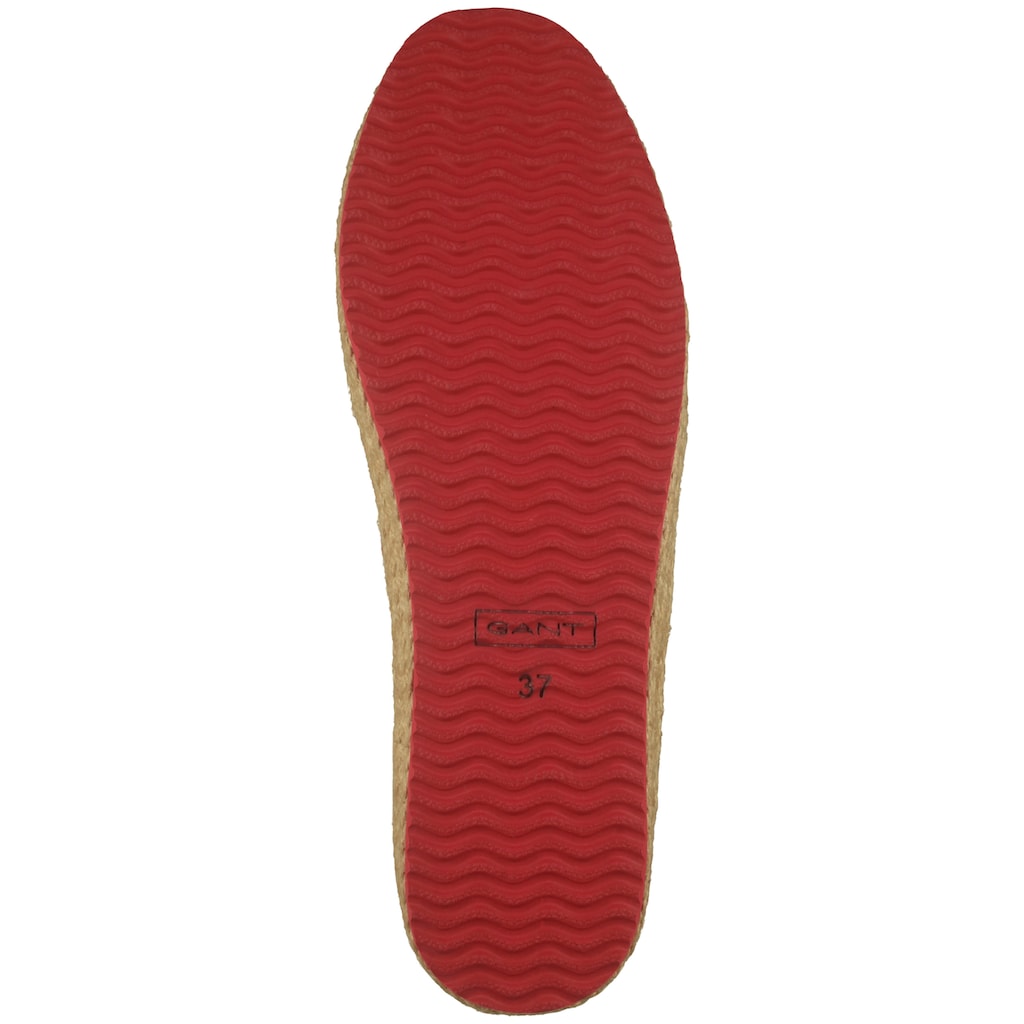 Gant Espadrille »Raffiaville« Strandschuh Slipper mit Bast-Verzierung JETZT KAUFEN