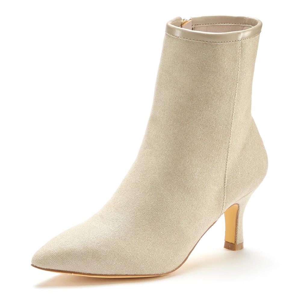 LASCANA Stiefelette High-Heel Ankle Stiefel in Denim-Optik VEGAN kaufen Letzter Tag