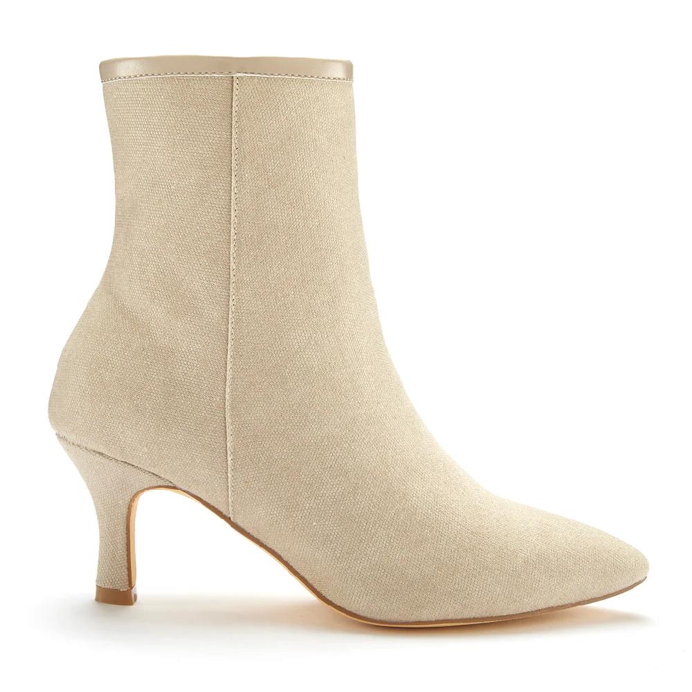 LASCANA Stiefelette High-Heel Ankle Stiefel in Denim-Optik VEGAN kaufen Letzter Tag