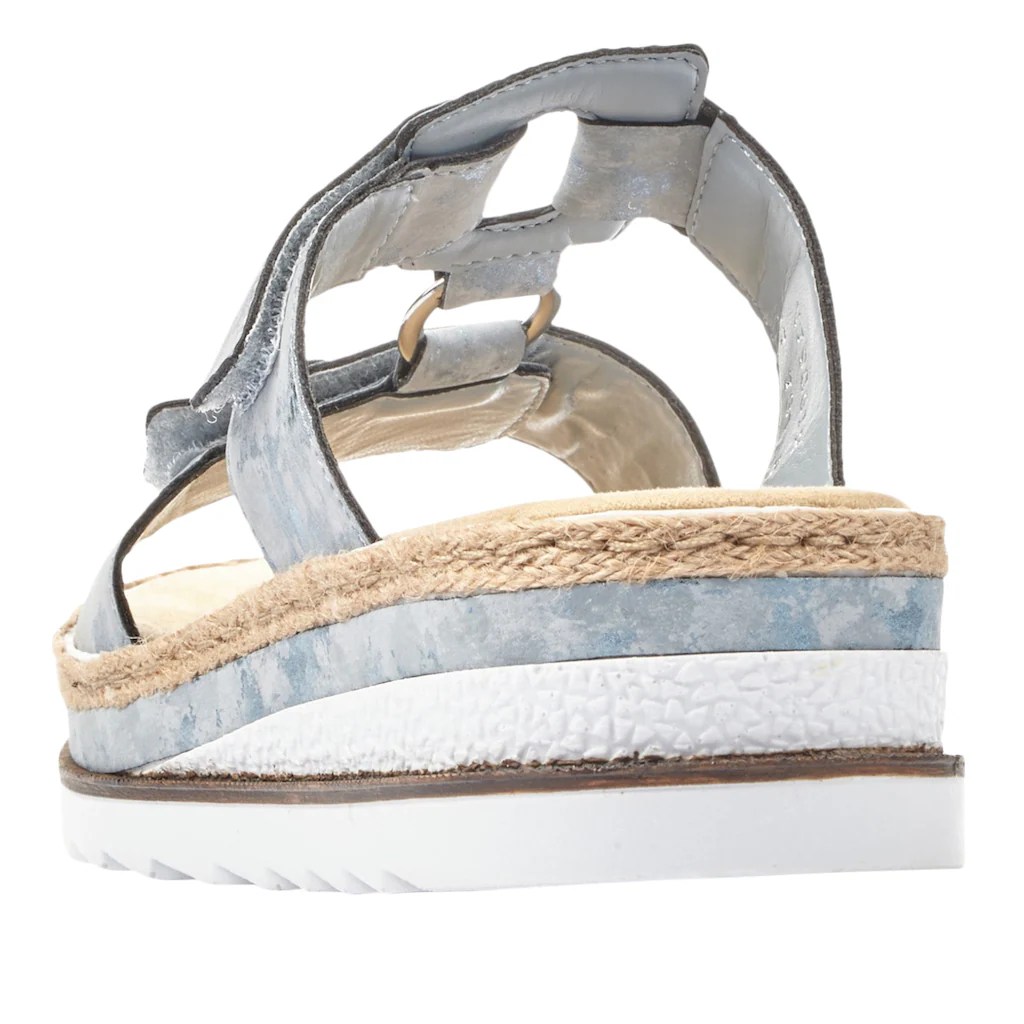 Rieker Pantolette Plateau Sommerschuh Schlappen mit Strass-Stein-Verzierung online bestellen Bis zu 60% Rabatt