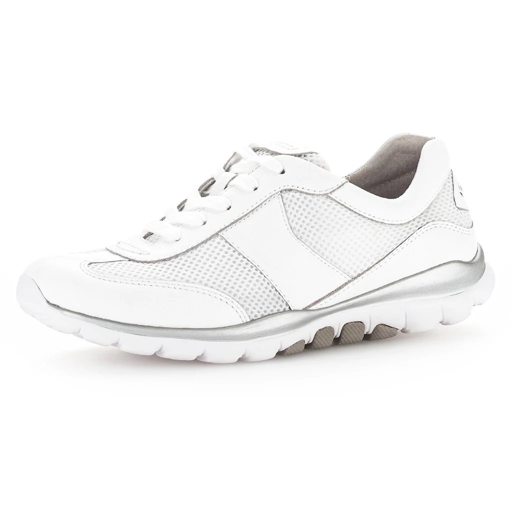 Gabor Rollingsoft Sneaker mit sportlichem Mesheinsatz Freizeitschuh Halbschuh Schnürschuh