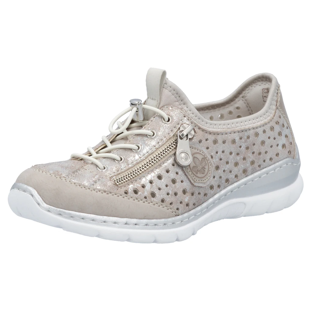 Rieker Slip-On Sneaker Schlupfschuh Freizeitschuh Halbschuh mit Schnellverschluss