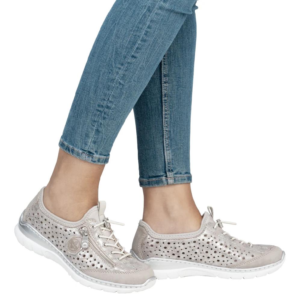 Rieker Slip-On Sneaker Schlupfschuh Freizeitschuh Halbschuh mit Schnellverschluss Black Friday Preise