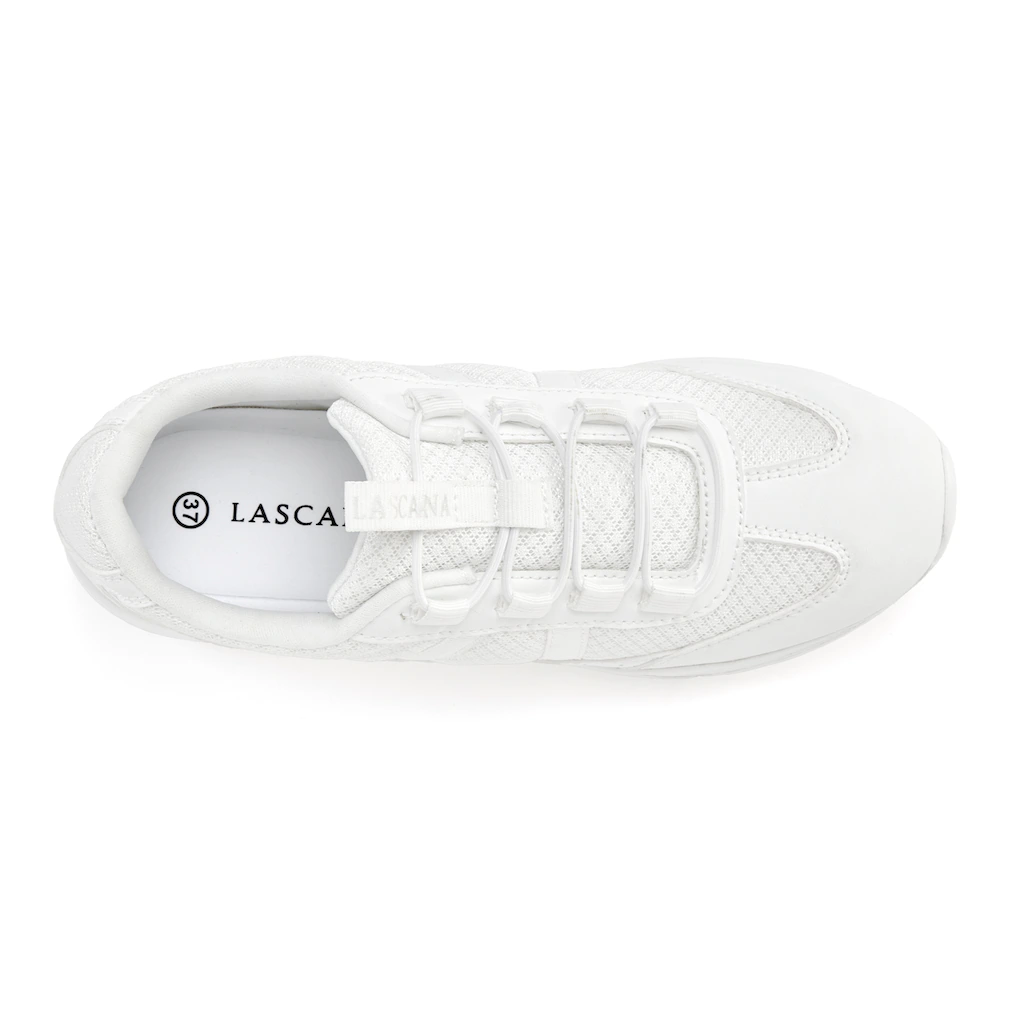LASCANA Sneaker Slip-On Freizeitschuh Halbschuh mit elastischen Schnürbändern VEGAN kaufen Auslauf