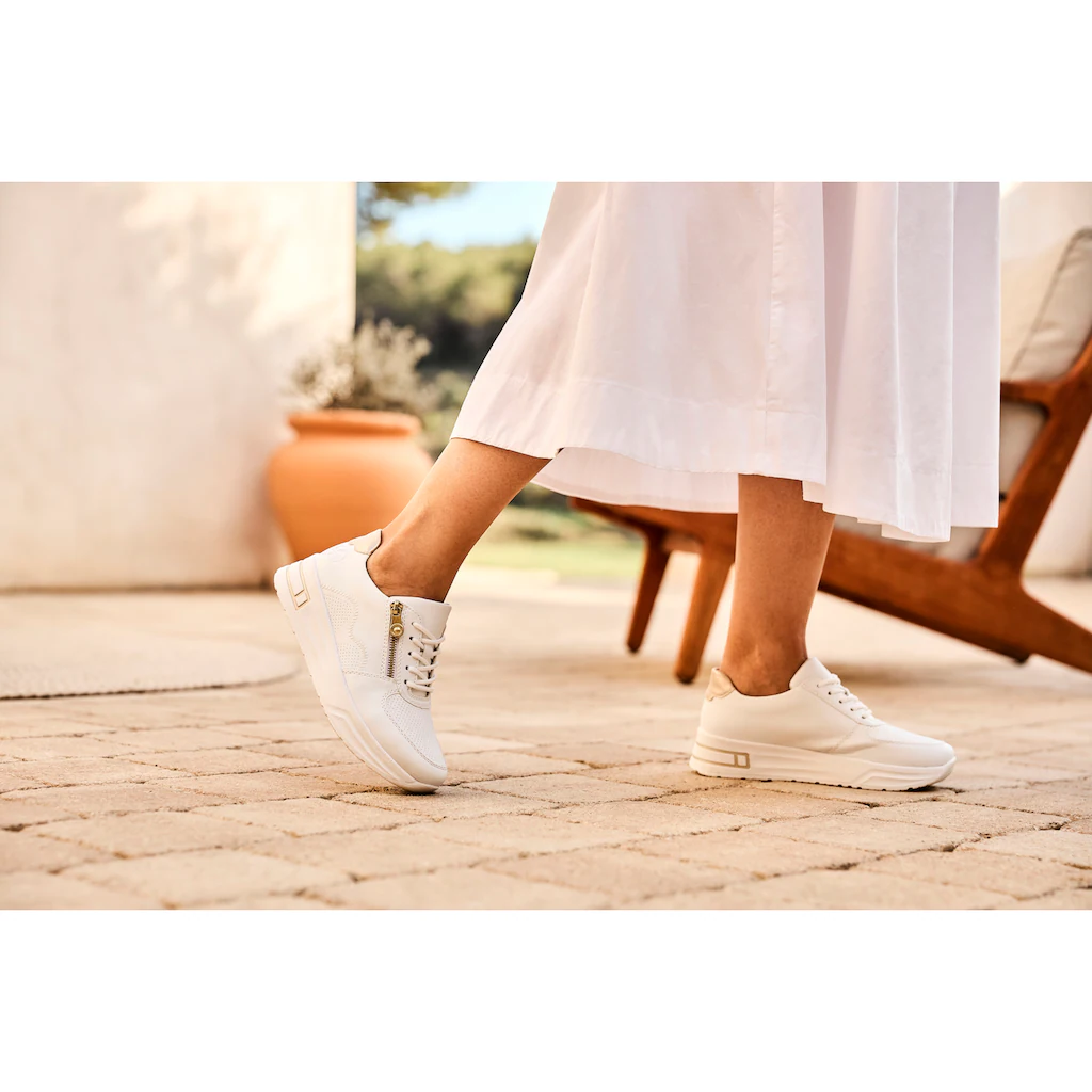 Rieker Plateausneaker Halbschuh Schnürschuh Freizeitsneaker mit Reißverschluss bestellen im Angebot