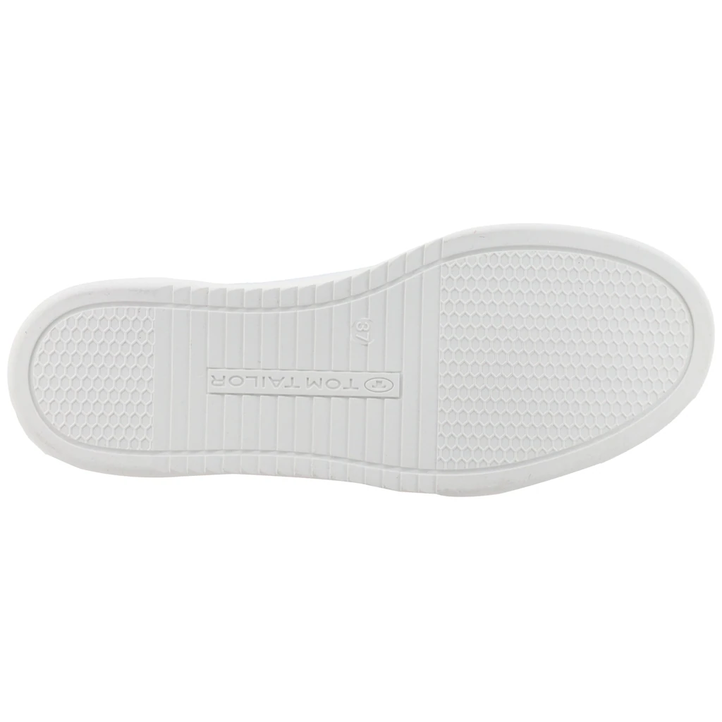 TOM TAILOR Sneaker Freizeitschuh Halbschuh Schnürschuh Kontrastbesatz an der Ferse online kaufen Günstiger Verkauf