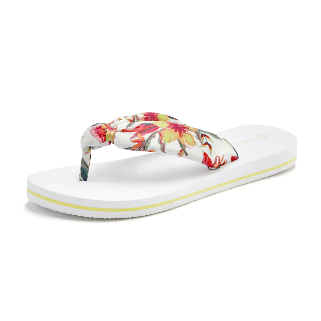 LASCANA Badezehentrenner Sandale Pantolette Badeschuh ultraleicht mit softem Band VEGAN Fabrikpreis