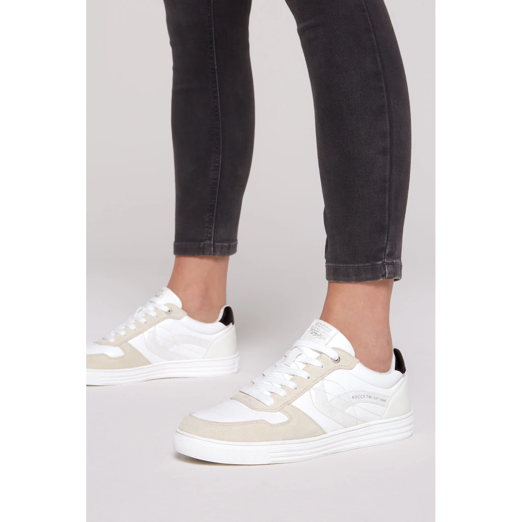 SOCCX Sneaker mit Zehenkappe aus Veloursleder Rabatt