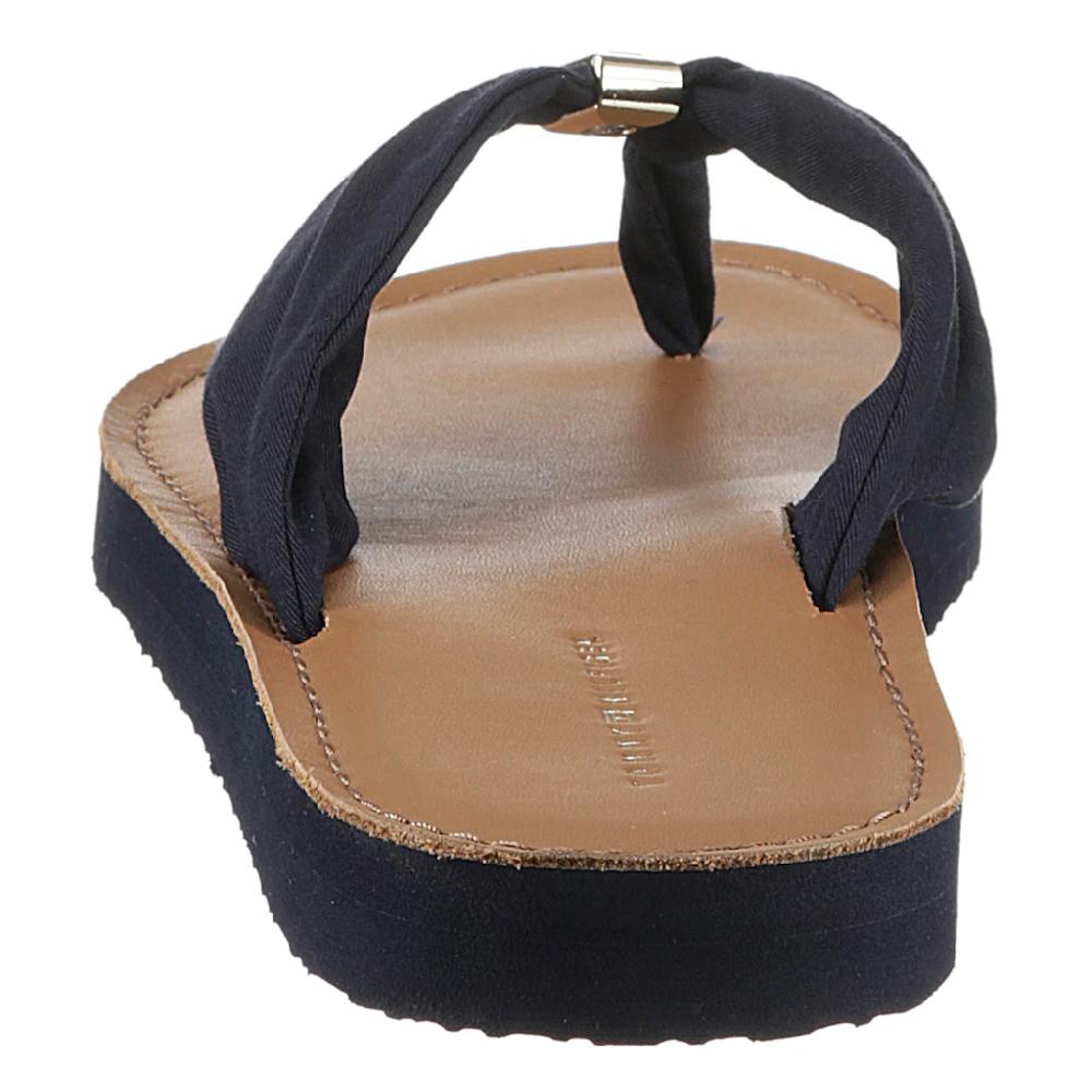 Tommy Hilfiger Zehentrenner »TH ELEVATED BEACH SANDAL« Sommerschuh Bequemschuh Flats Schlappen mit TH-Schmuckelement Versandkostenfrei