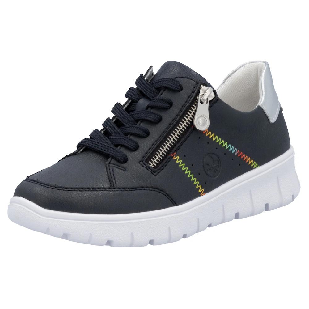 Rieker Sneaker Schnürschuh Halbschuh Freizeitsneaker seitlicher Reißverschluss ▷ für