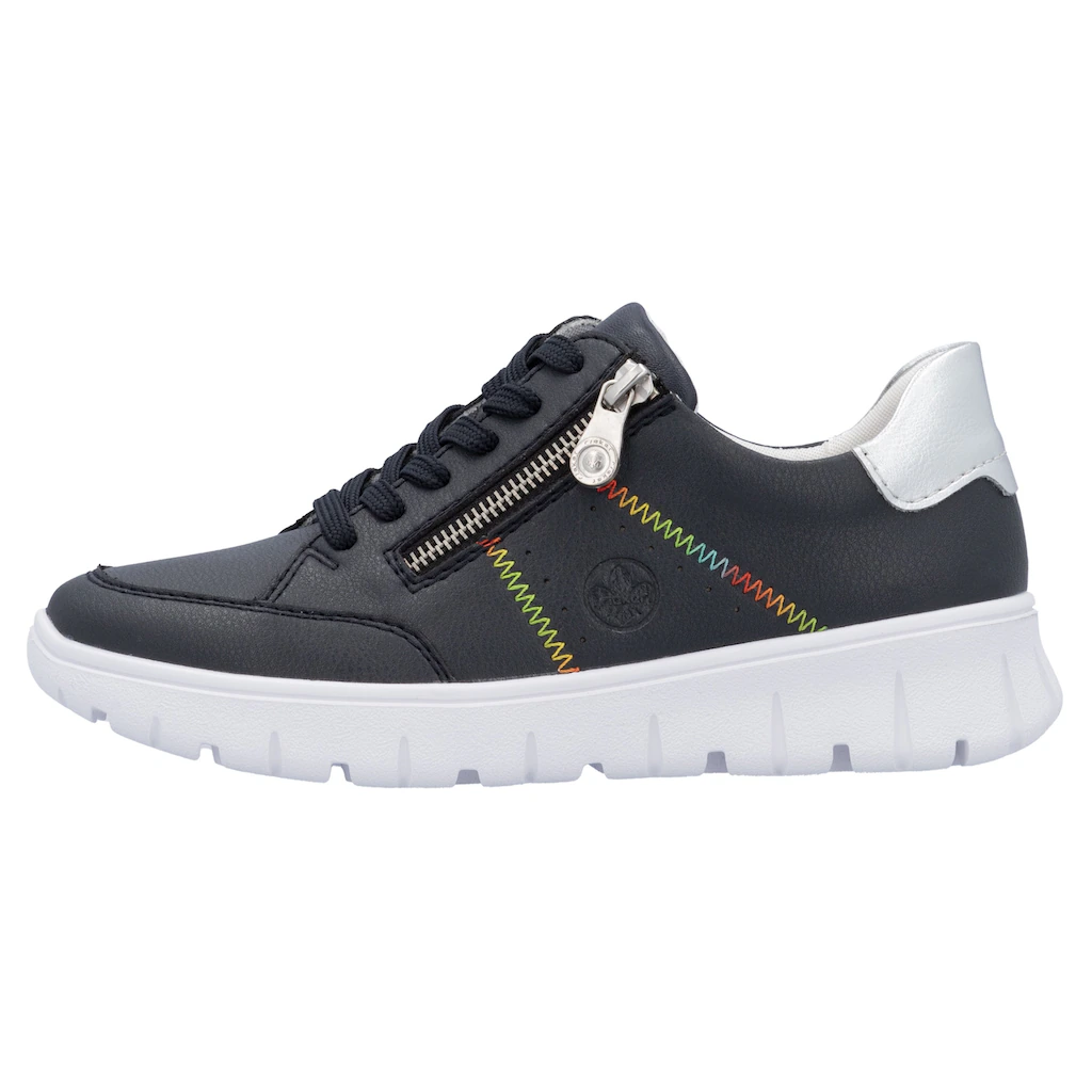 Rieker Sneaker Schnürschuh Halbschuh Freizeitsneaker seitlicher Reißverschluss ▷ für Begrenztes Angebot
