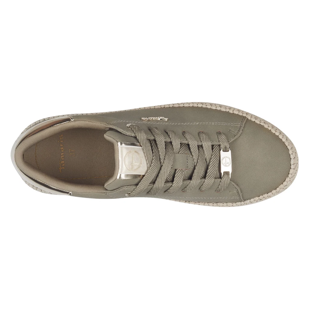 Tamaris Plateausneaker Freizeitschuh Halbschuh Schnürschuh mit Textilkordel am Plateau online kaufen Jubiläumsangebot