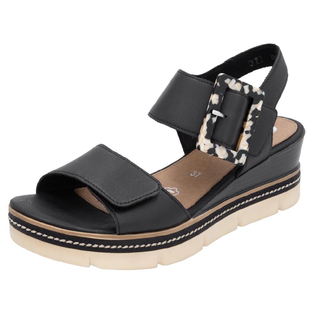 Remonte Keilsandalette »Elisabeth Hurley-Collection« Keilabsatz Riemensandale Sommerschuh auffällige Zierschnalle bestellen Bestseller