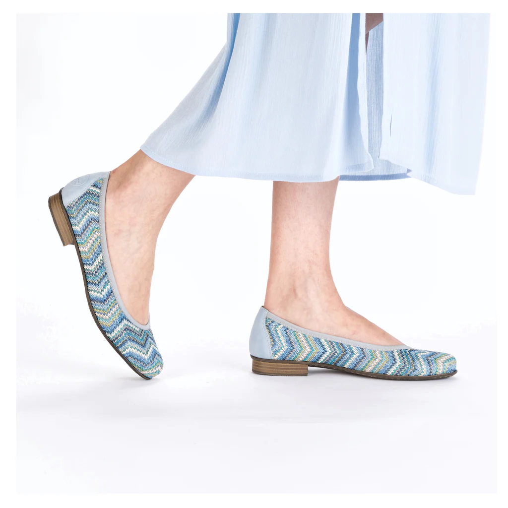 Rieker Ballerina Slipper Schlupfschuh Pumps mit weicher Innensohle Räumungsverkauf