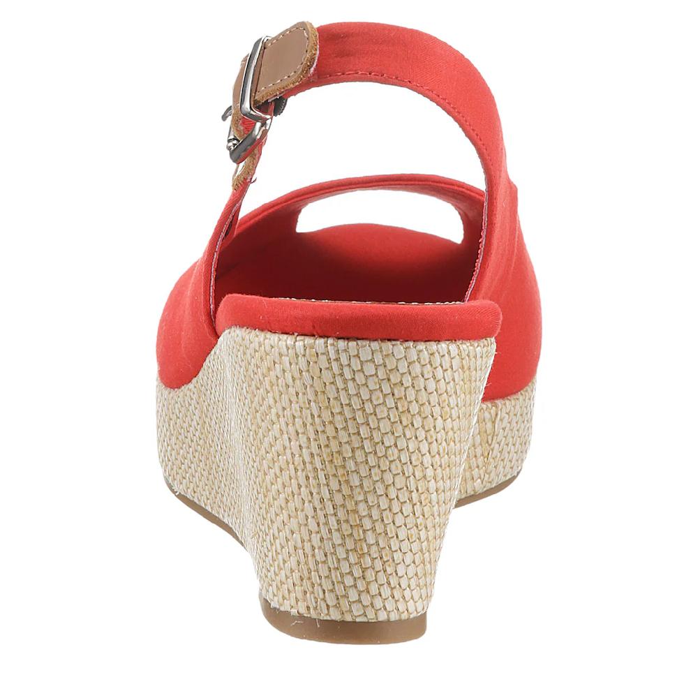 Tommy Hilfiger Sandalette »ICONIC ELBA SLING BACK WEDGE« Sommerschuh Sandale Keilabsatz mit Jutebesatz Tiefpreis