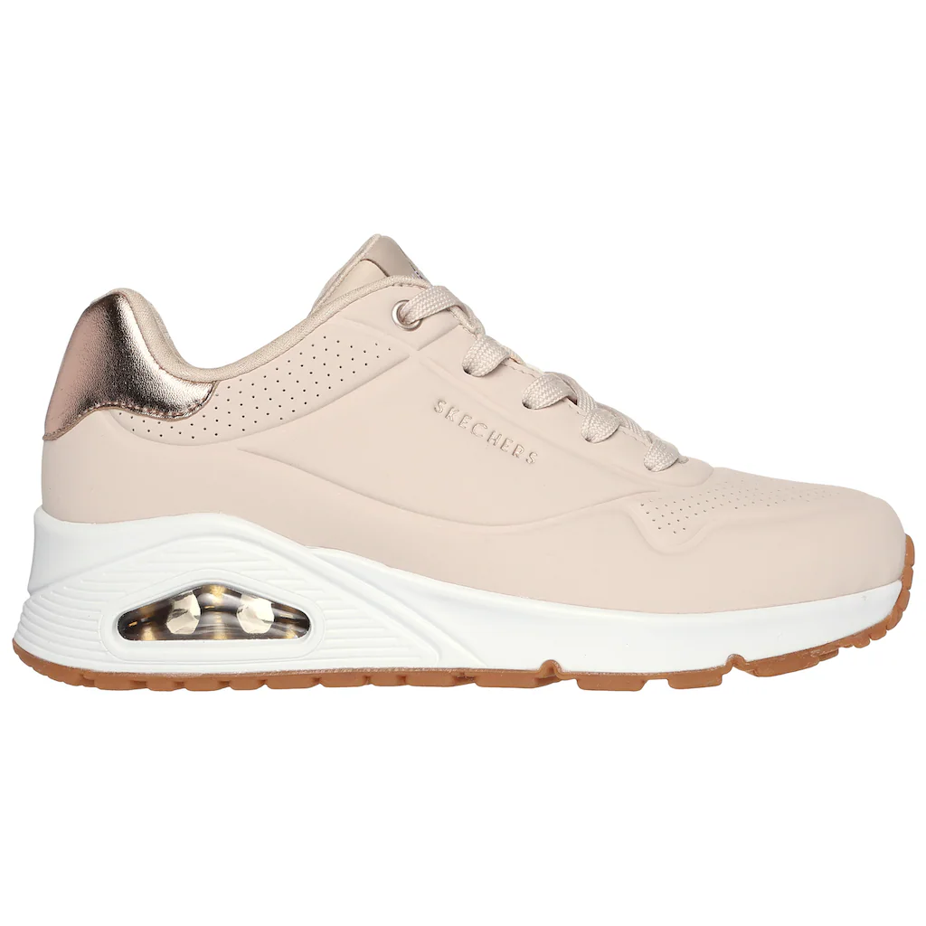 Skechers Sneaker »UNO GOLDEN AIR« Freizeitschuh Halbschuh Schnürschuhmit Metallic-Einsatz kaufen Fabrikladen