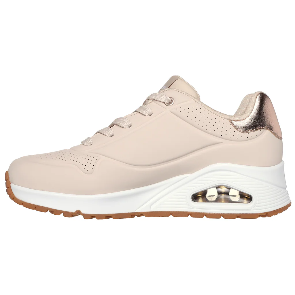 Skechers Sneaker »UNO GOLDEN AIR« Freizeitschuh Halbschuh Schnürschuhmit Metallic-Einsatz kaufen Fabrikladen