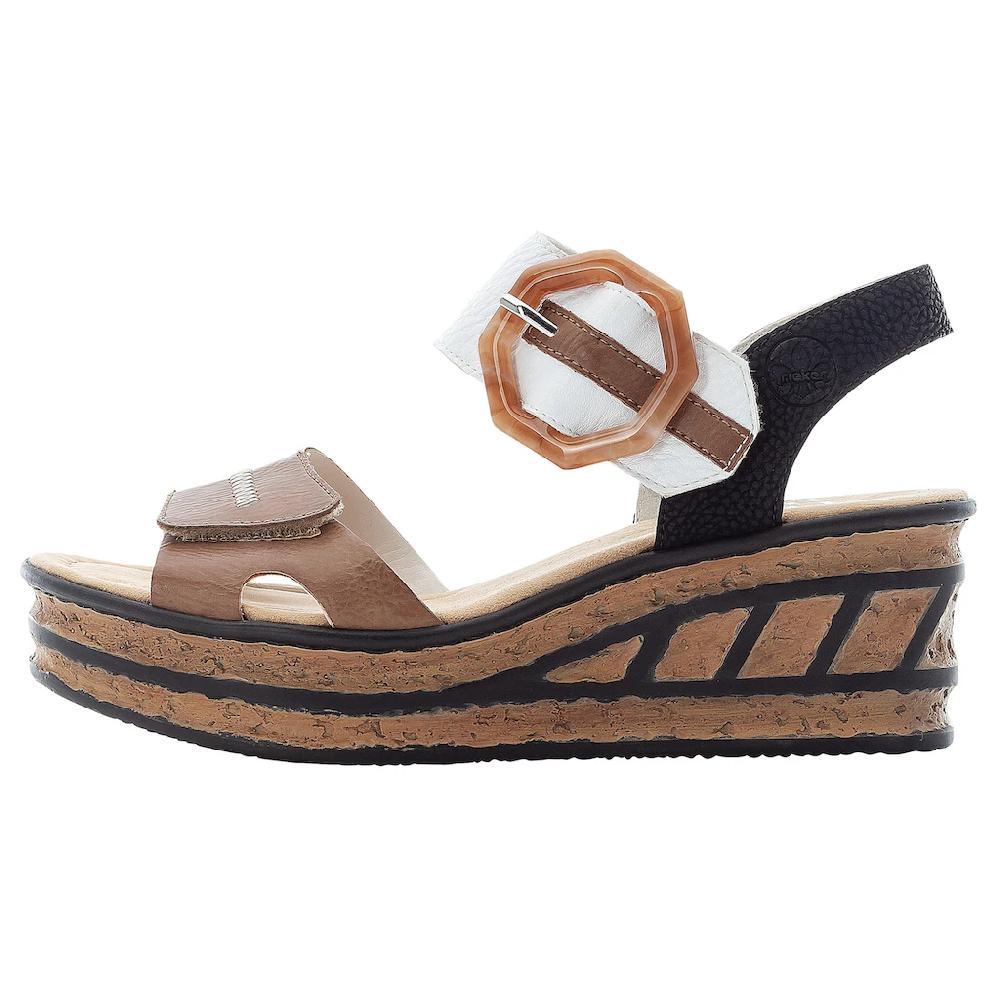 Rieker Sandalette Sommerschuh Sandale Keilabsatz im modischen Look kaufen Rabatte dieses Monats