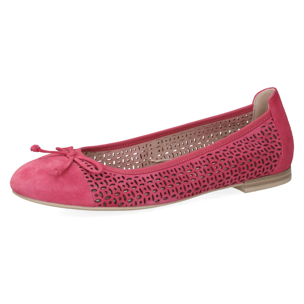 Caprice Ballerina Blockabsatz Businessschuh Bequemschuh mit dezenter Zierschleife