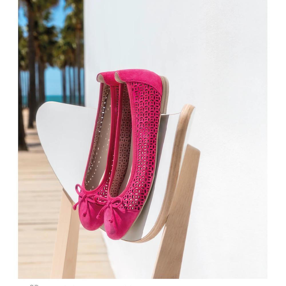 Caprice Ballerina Blockabsatz Businessschuh Bequemschuh mit dezenter Zierschleife Auslauf