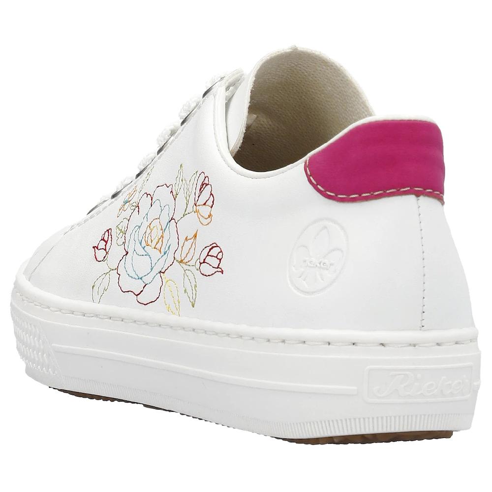 Rieker Sneaker mit seitlicher Blumenstickerei Freizeitschuh Halbschuh Schnürschuh kaufen Angebote