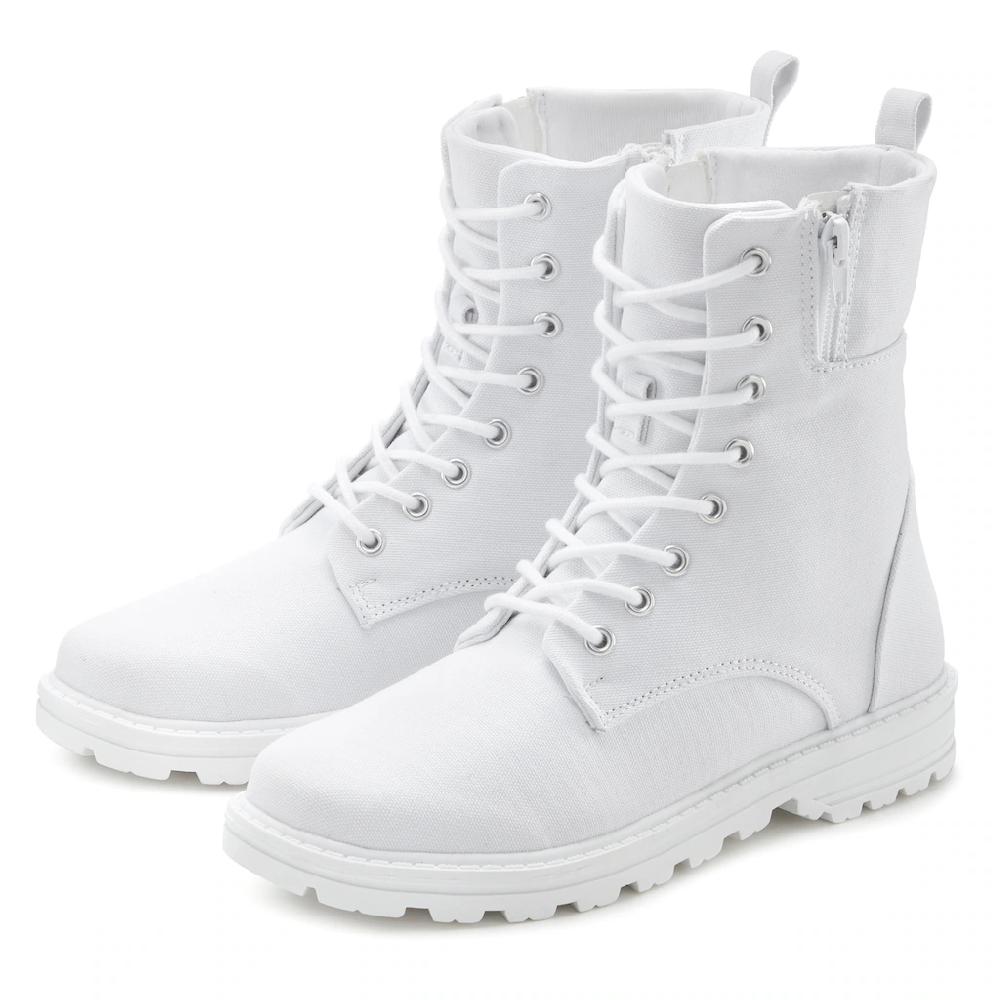 LASCANA Schnürstiefelette zum Schnüren modische Optik im Combat Look Reißverschluss-Boots ▷ für