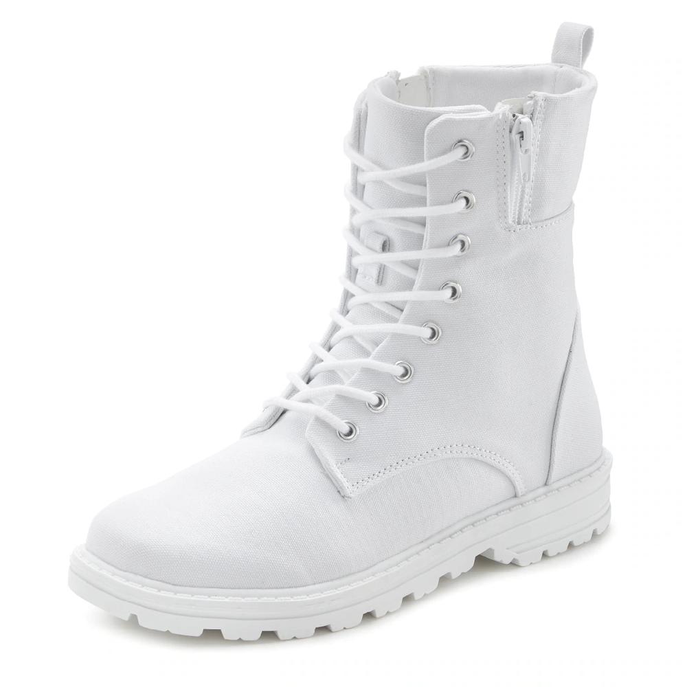 LASCANA Schnürstiefelette zum Schnüren modische Optik im Combat Look Reißverschluss-Boots ▷ für Flash Sale