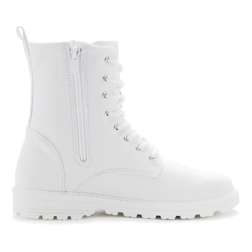 LASCANA Schnürstiefelette zum Schnüren modische Optik im Combat Look Reißverschluss-Boots ▷ für Flash Sale