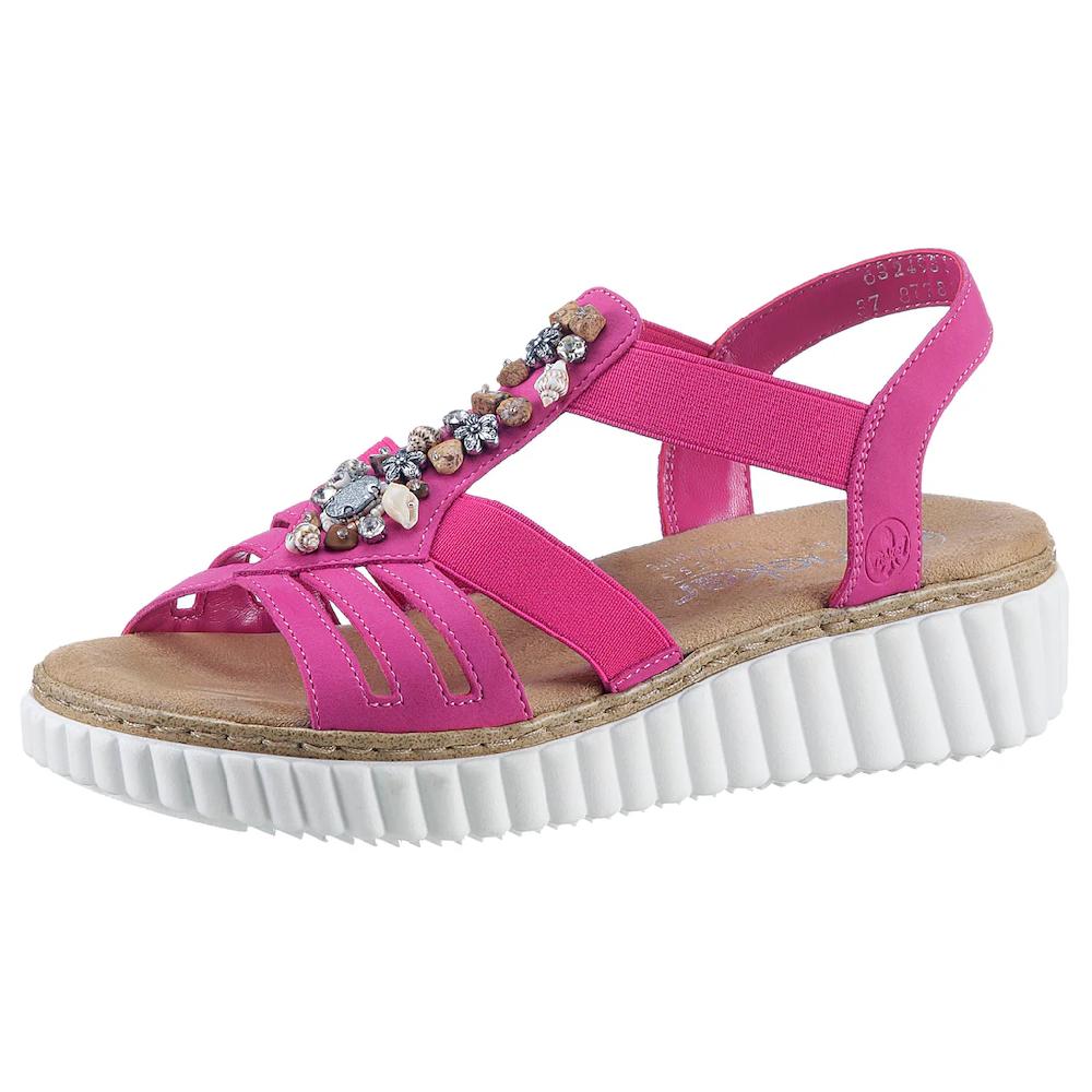 Rieker Plateausandale Sommerschuh Sandalette Plateauabsatz mit weicher Innensohle online kaufen
