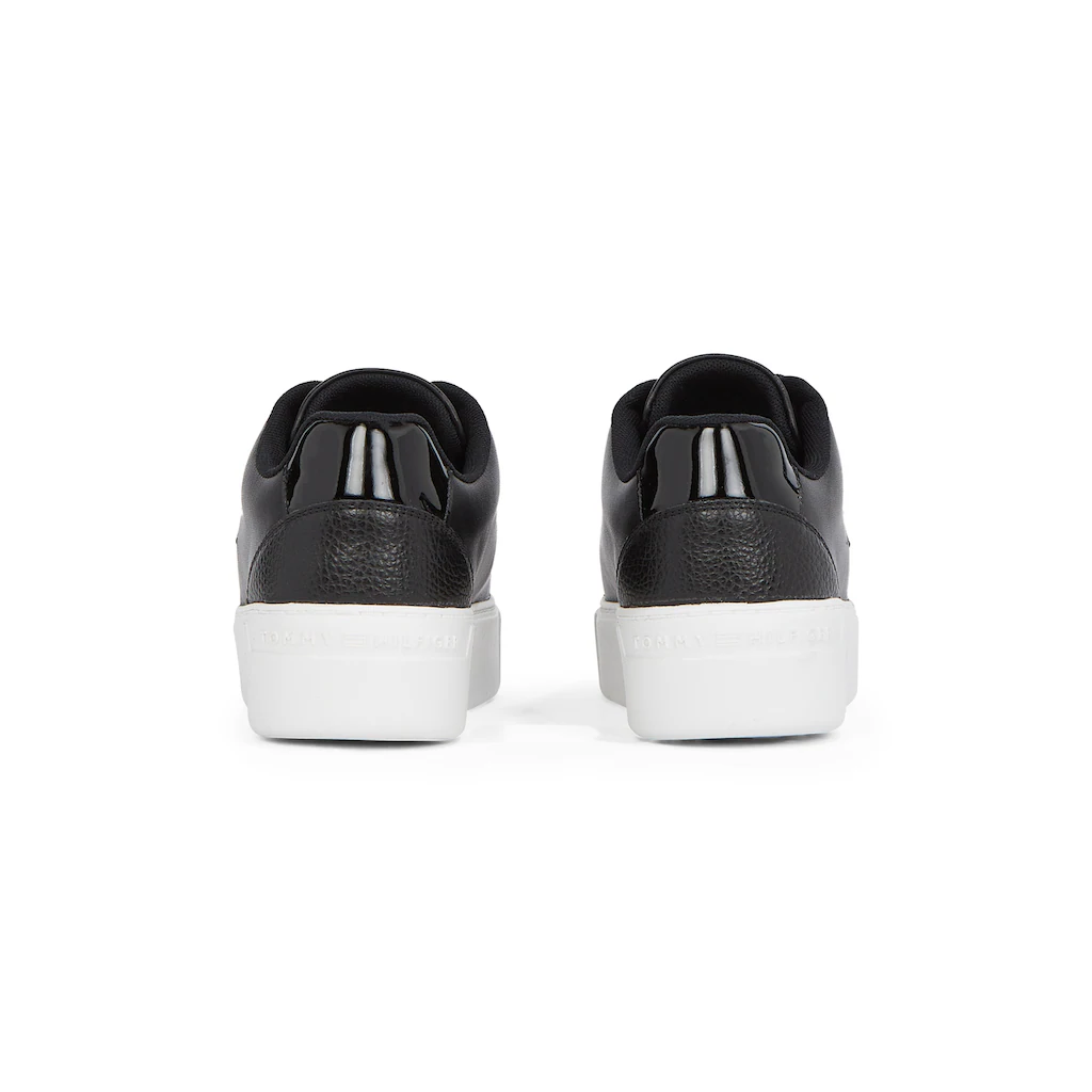 Tommy Hilfiger Plateausneaker »TH PLATFORM COURT SNEAKER« Freizeitschuh Halbschuh Schnürschuh Kontrastbesatz an der Ferse bestellen Jubiläumsangebot