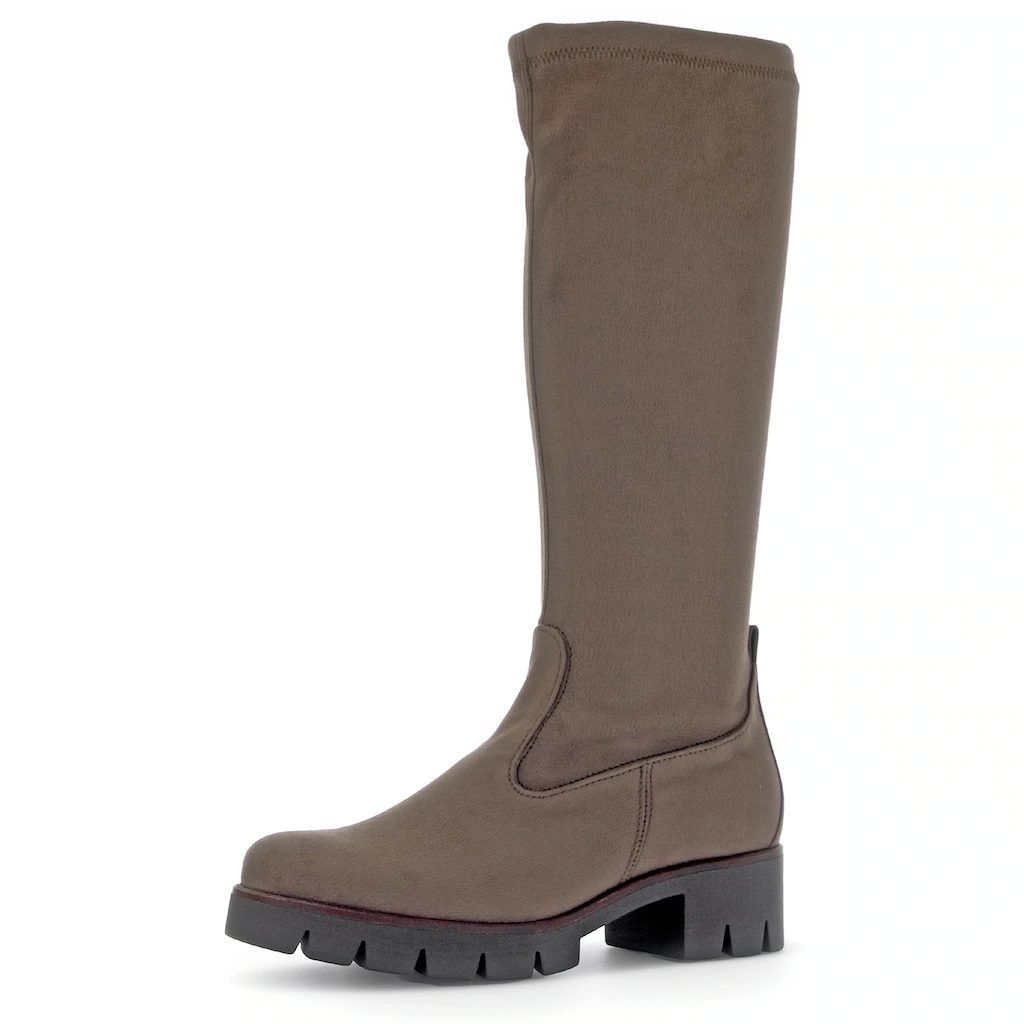 Gabor Stiefel Blockabsatz Plateau Langschaftstiefel mit XS-Stretch-Schaft ▷ für