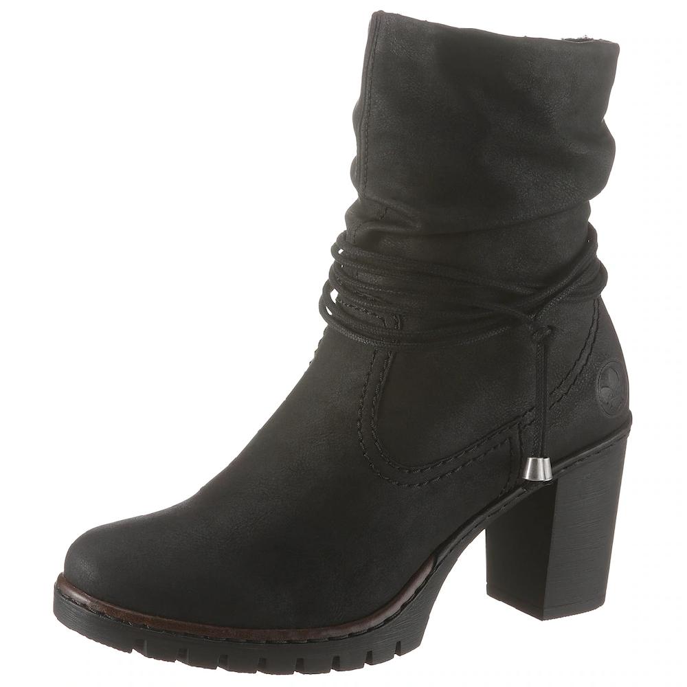 Rieker Winterstiefelette Boots Trichterabsatz Warmfutter mit gerafftem Schaft online bestellen Letzte 3 Tage