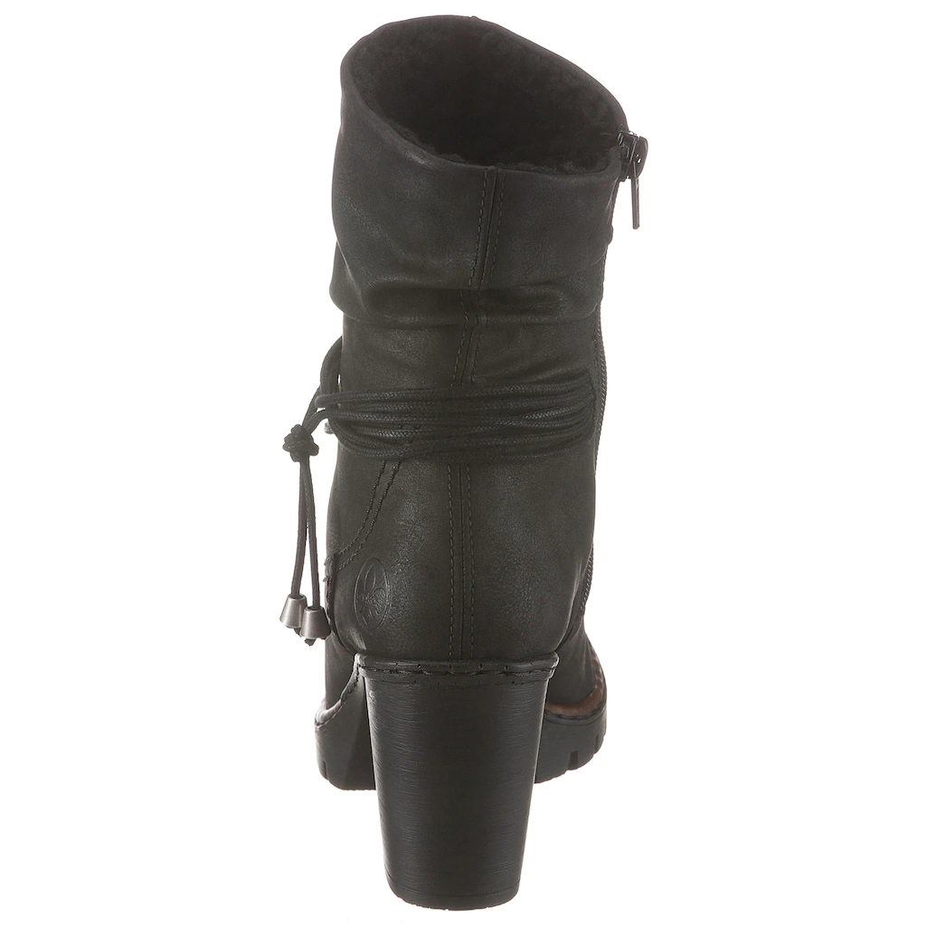 Rieker Winterstiefelette Boots Trichterabsatz Warmfutter mit gerafftem Schaft online bestellen Letzte 3 Tage