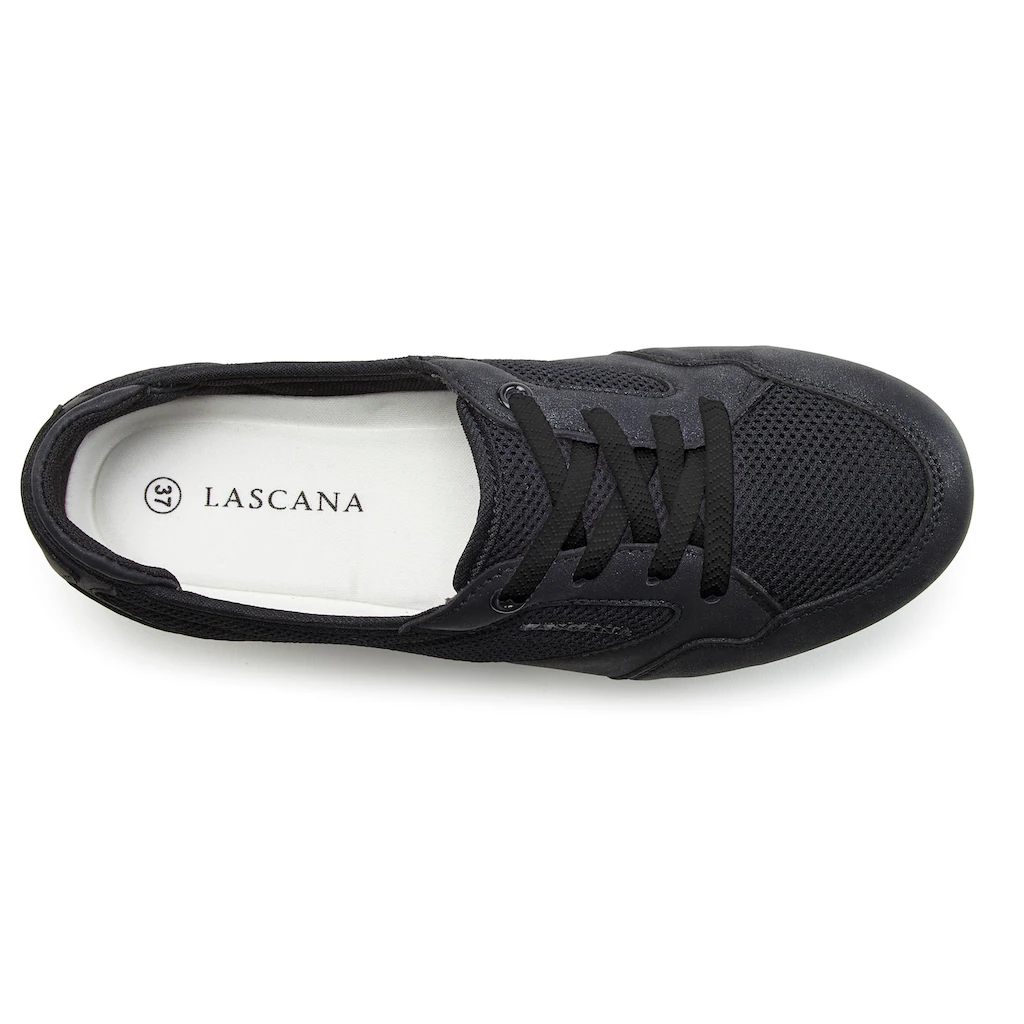 LASCANA Sneaker Freizeitschuh Halbschuh in modischer Mesh-Optik VEGAN Bis zu 55% Rabatt
