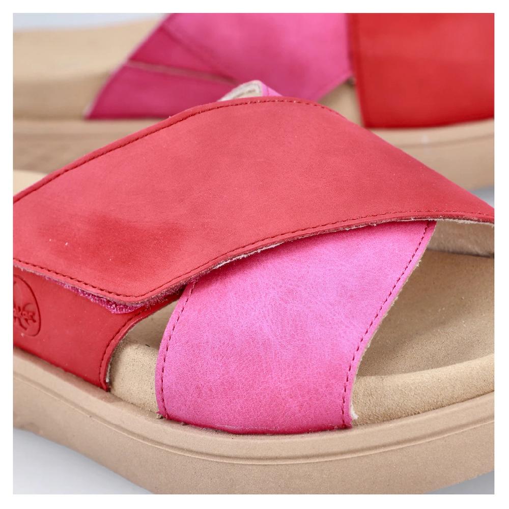 Rieker Pantolette Sommerschuh Strandschuh Hausschuh Schlappen mit bequemem Fußbett zollfrei