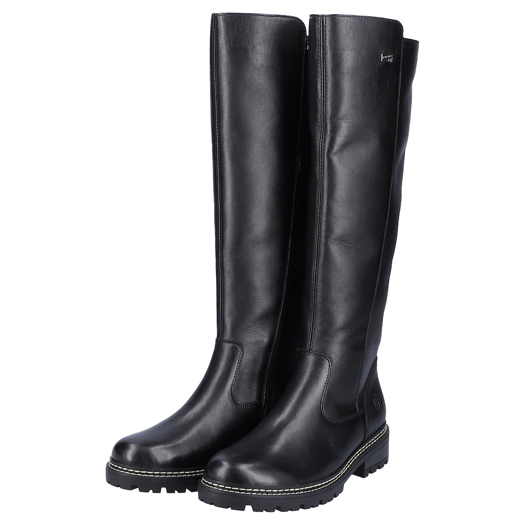Remonte Stiefel Blockabsatz Businesschuh Langschaftstiefel Innenreißverschluss ▷ für