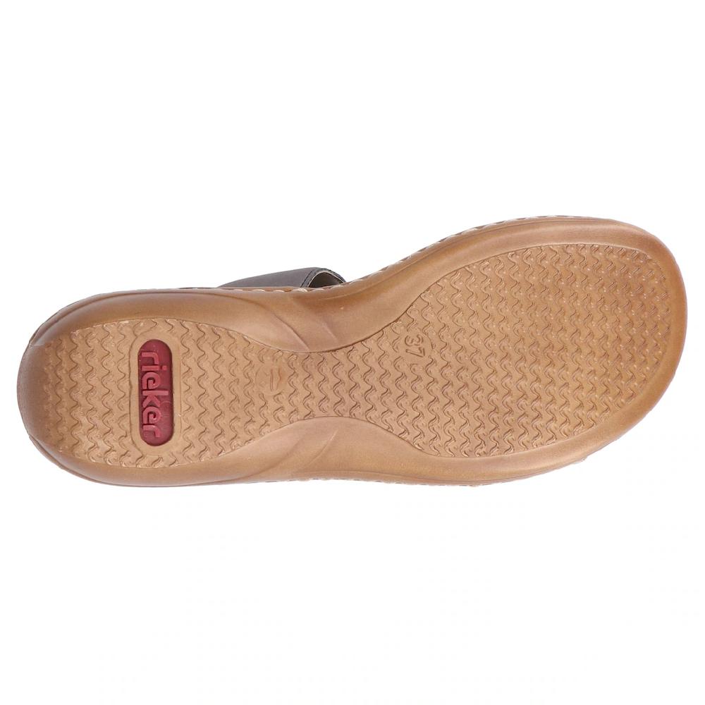 Rieker Pantolette Keilabsatz Sommerschuh Schlappen Mit Schmuck-Applikation bestellen Muttertagsangebot