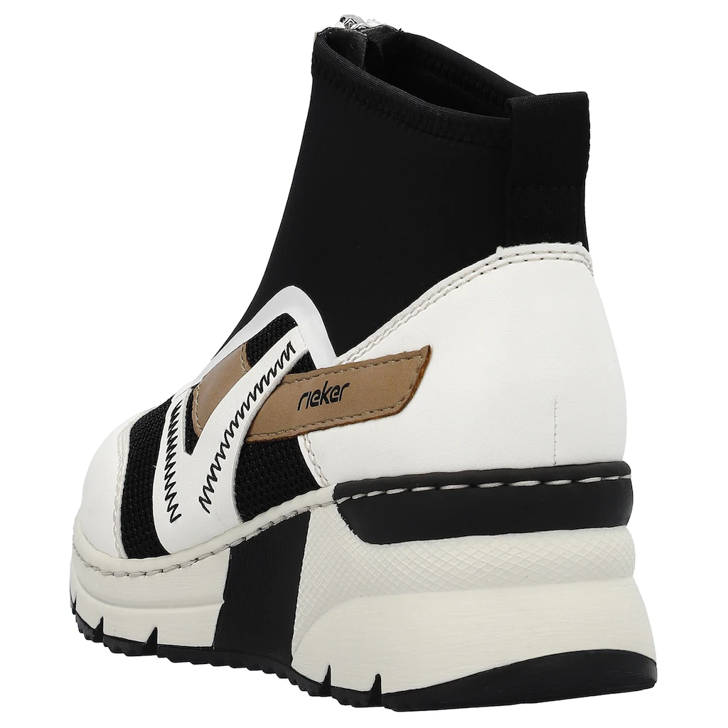 Rieker Schlupfboots Keilabsatz Sneaker High Top-Sneaker mit modischen Ziernähten online kaufen Jubiläumsangebot