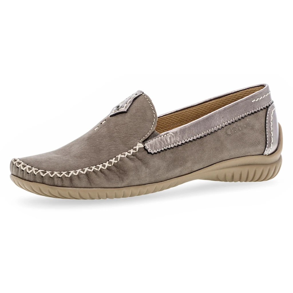 Gabor Mokassin »FLORENZ« Slipper Schlupfschuh mit Gummizug Weite G (=weit) online kaufen
