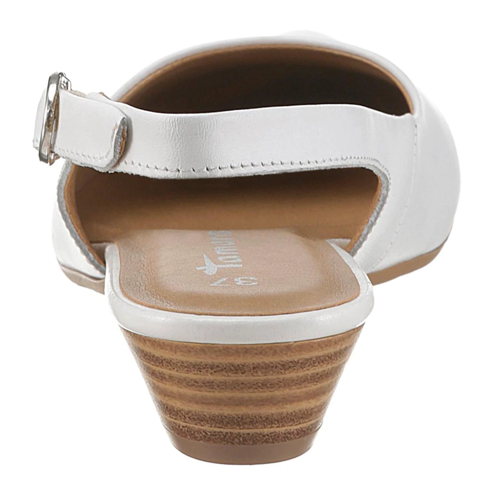 Tamaris Slingpumps »Trina« Abendschuh Sommerschuh Blockabsatz in schlichtem Design online kaufen Begrenzte Freigabe