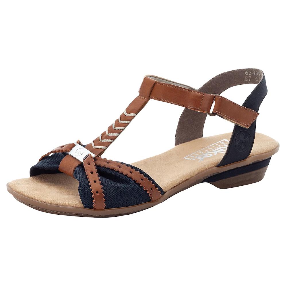 Rieker Sandalette Sommerschuh Sandale Keilabsatz in zweifarbiger Optik bestellen