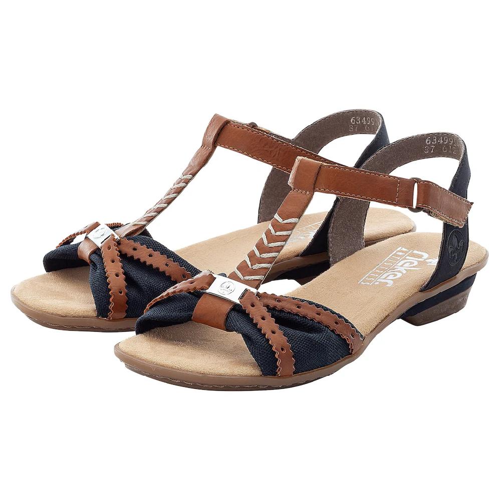 Rieker Sandalette Sommerschuh Sandale Keilabsatz in zweifarbiger Optik bestellen Super Rabatt