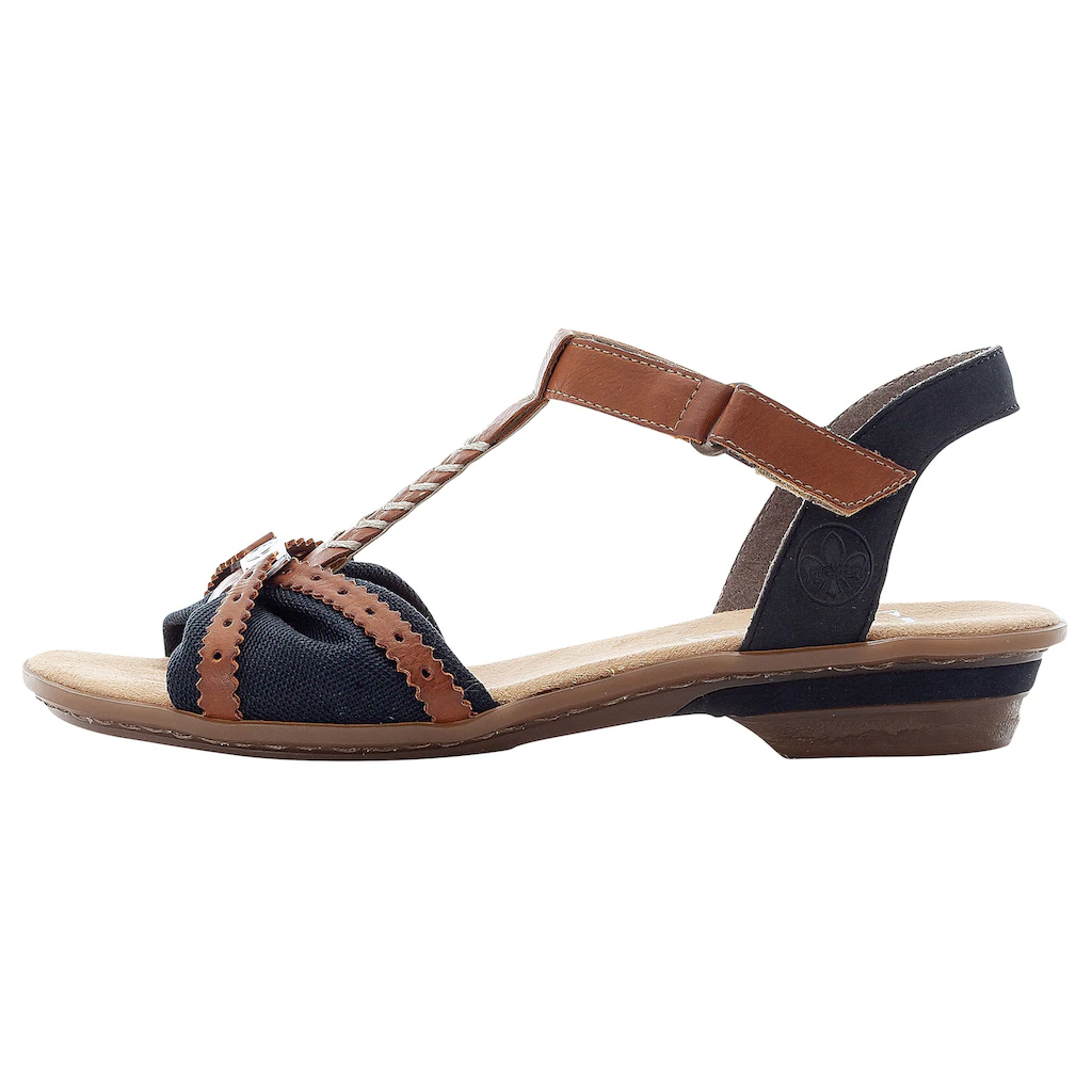 Rieker Sandalette Sommerschuh Sandale Keilabsatz in zweifarbiger Optik bestellen Super Rabatt