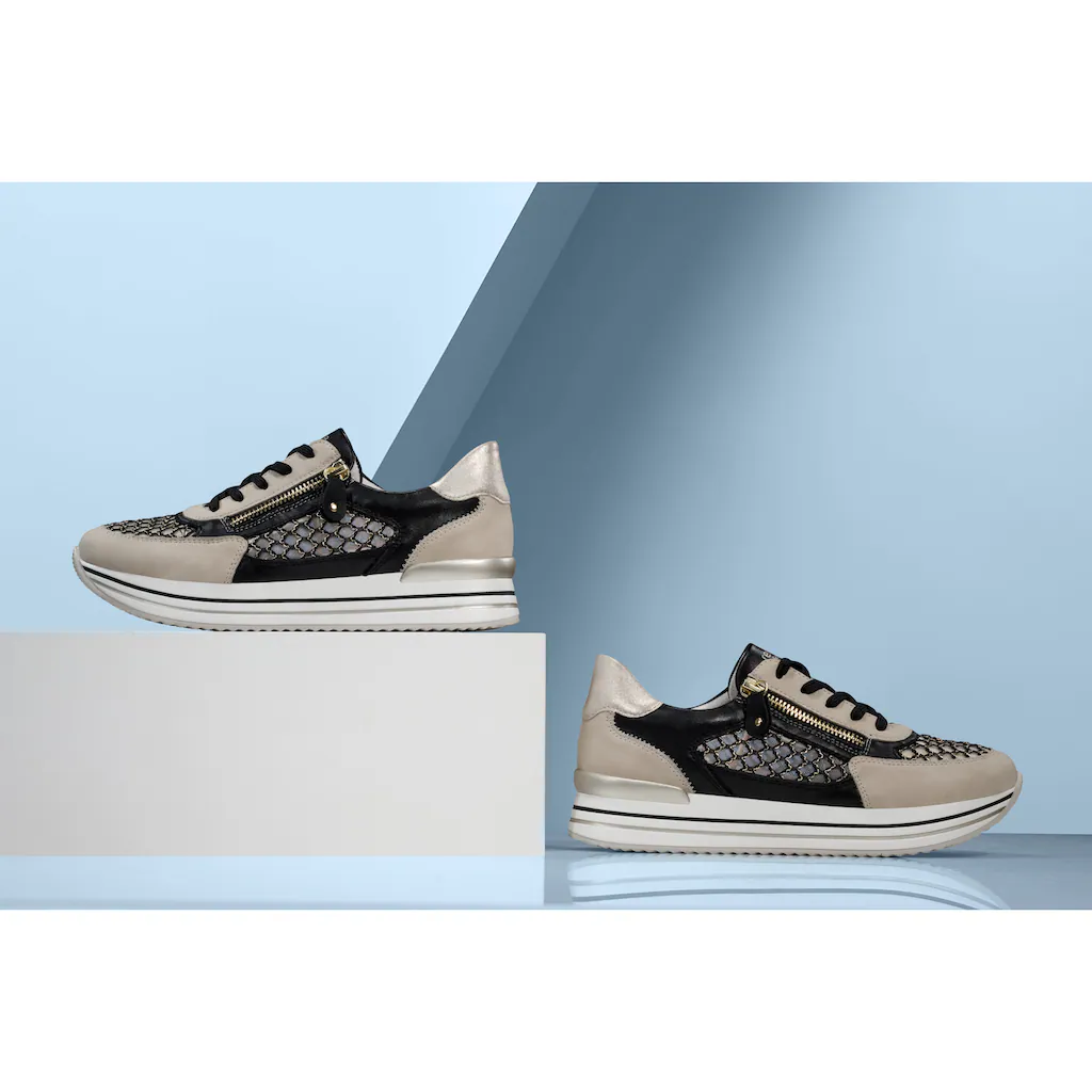 Remonte Plateausneaker Freiezitschuh Halbschuh Schnürschuh vegan Kontrastbesatz Muttertagsangebot