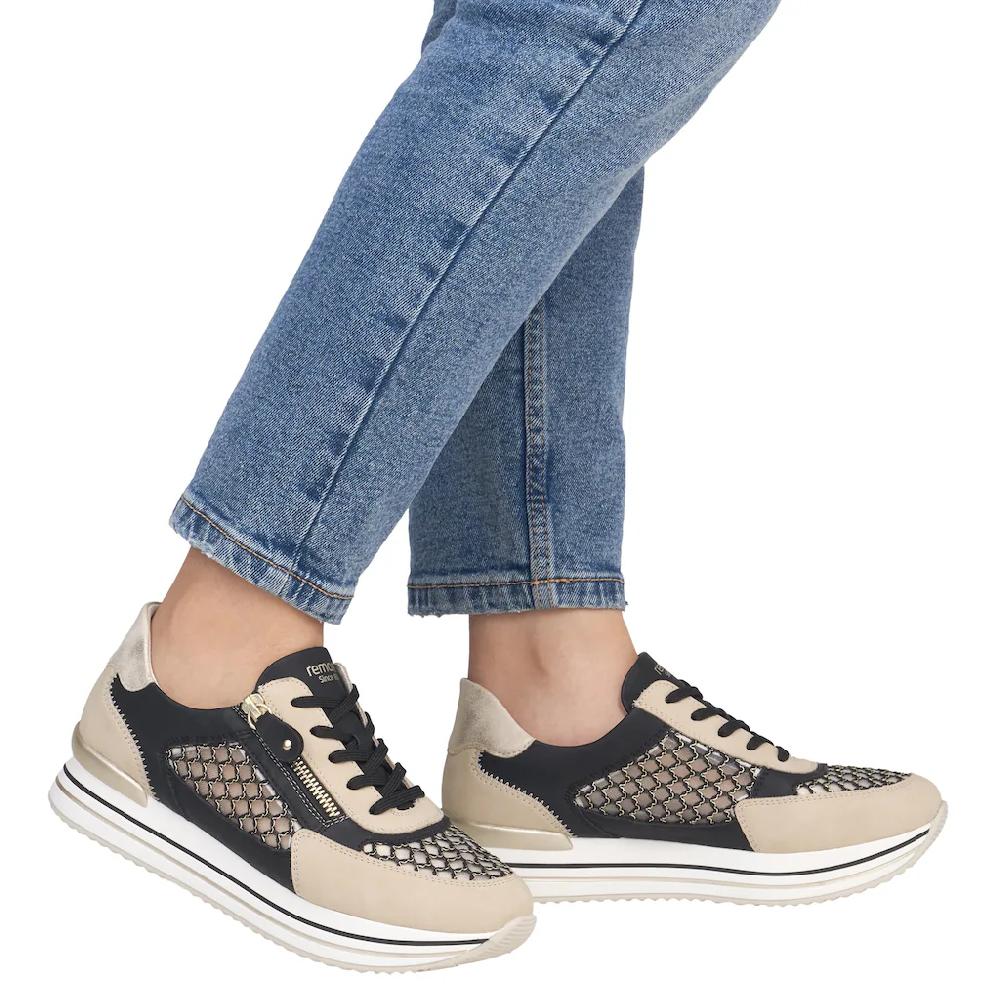 Remonte Plateausneaker Freiezitschuh Halbschuh Schnürschuh vegan Kontrastbesatz Muttertagsangebot