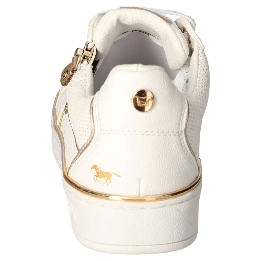 Mustang Shoes Sneaker Plateausneaker Schnürschuh mit Metallic Details ▷ für Blitzangebot
