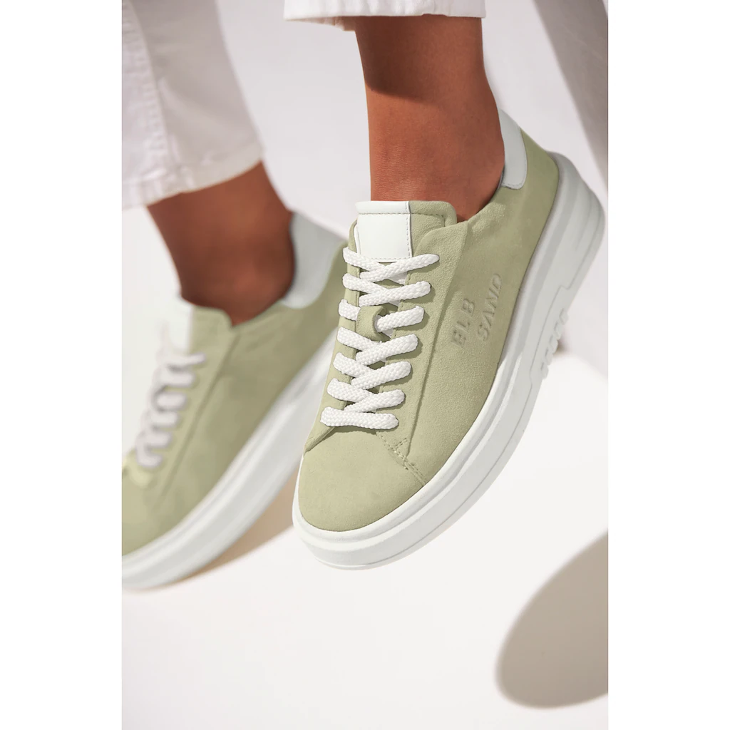 Elbsand Sneaker Schnürhalbschuh Freizeitschuh aus Leder mit modischer Plateausohle Saisonale Angebote