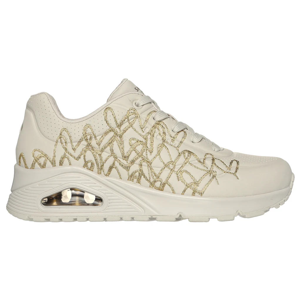 Skechers Sneaker »UNO-GOLDEN HEART« Freizeitschuh Schnürschuh mit goldfarbenen Mylar-Stickereien kaufen Outlet