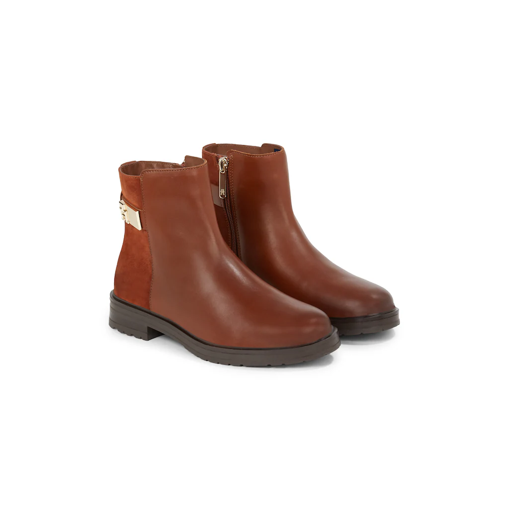 Tommy Hilfiger Stiefelette »TH LOGO LEATHER MIX CHELSEA« Blockabsatz Businesschuh Boots mit TH-Schmuckelement bestellen Meist gekauft